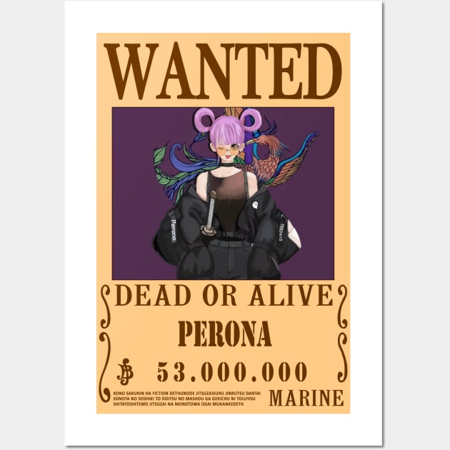 Perona One Piece Wanted Wall Art by Teedream